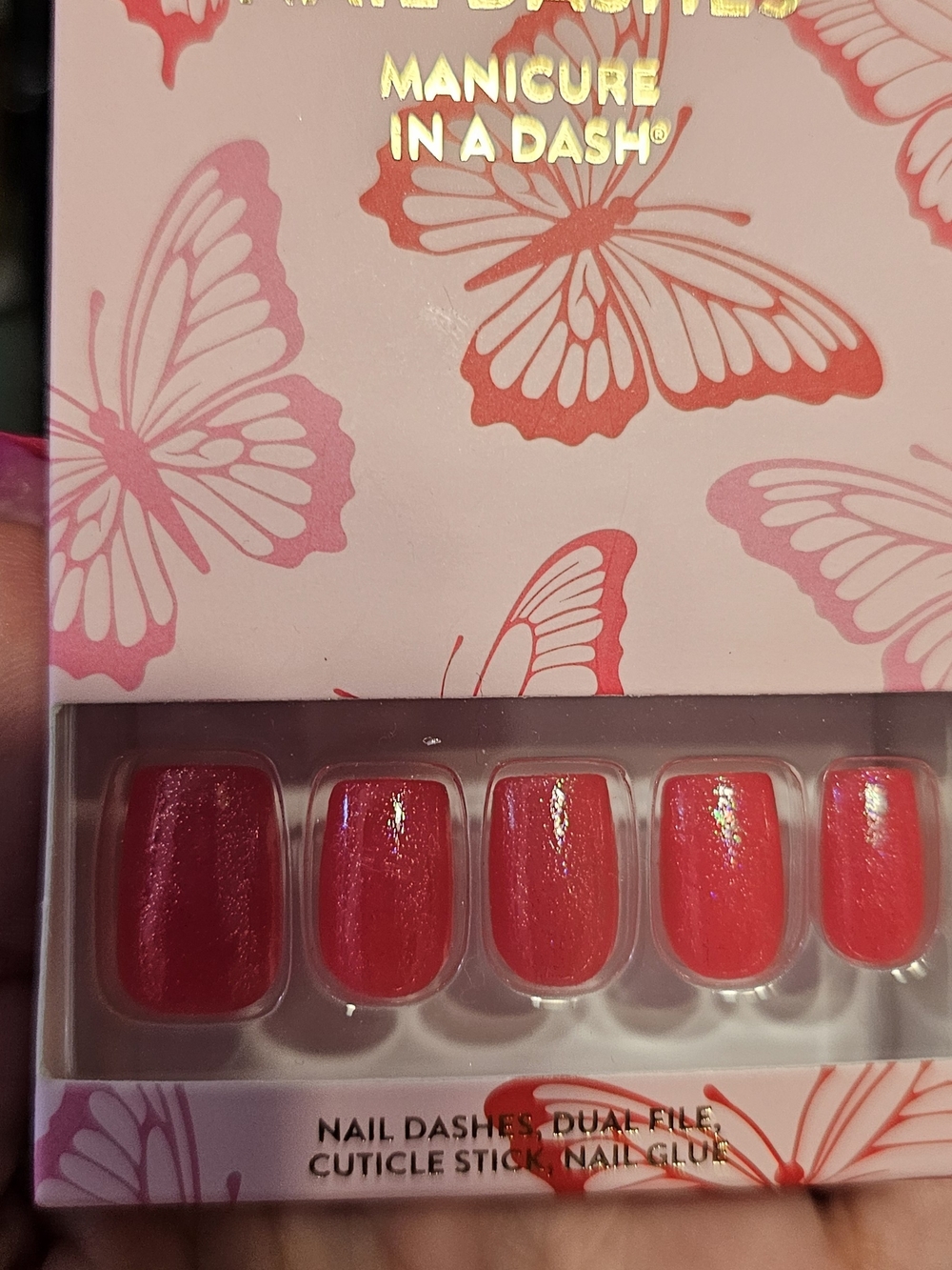 Manicure In A Dash Pink Shimmer Press-On Nails